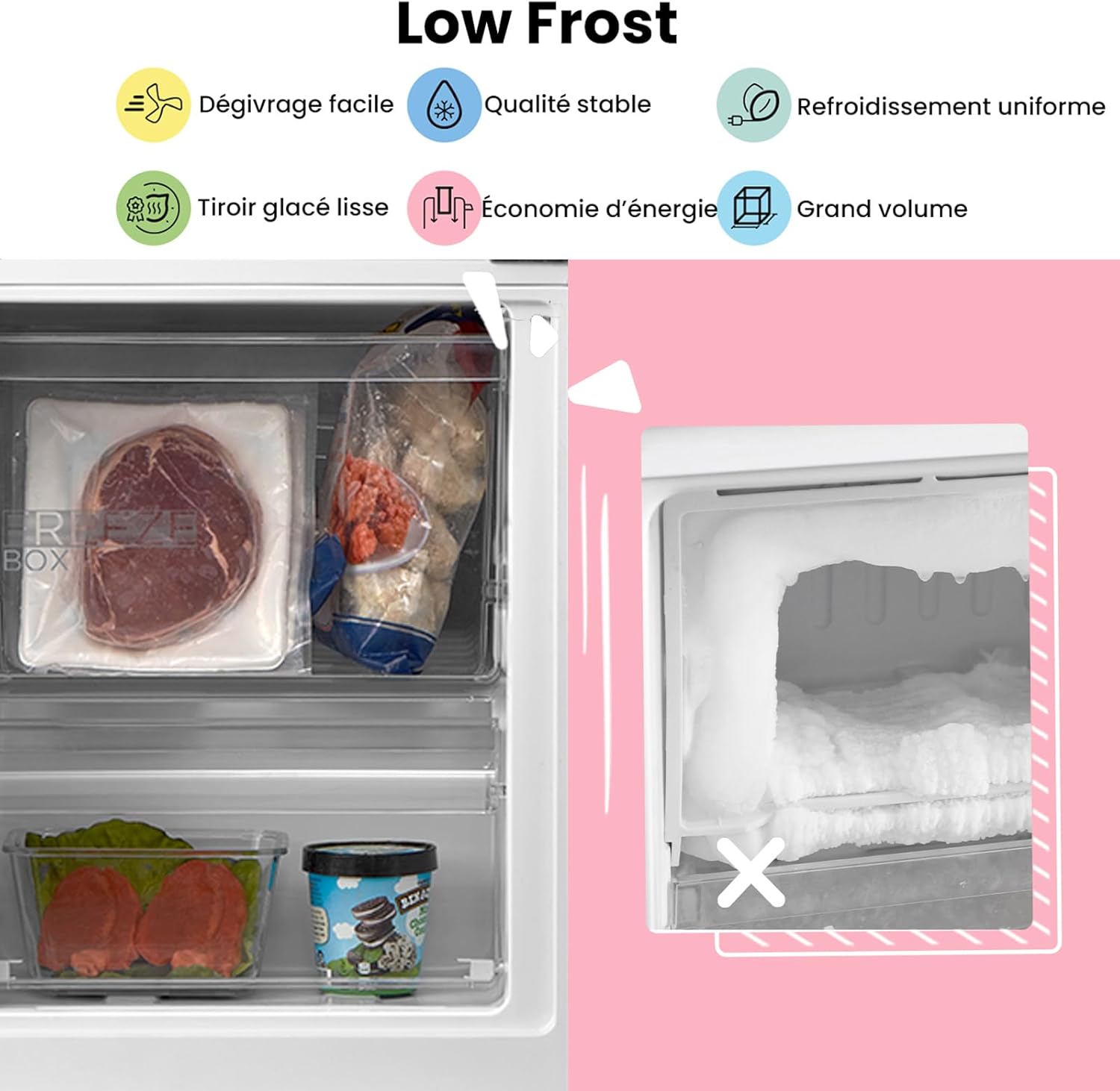 Comfee' -177,3cm - 262L Low Frost, LED