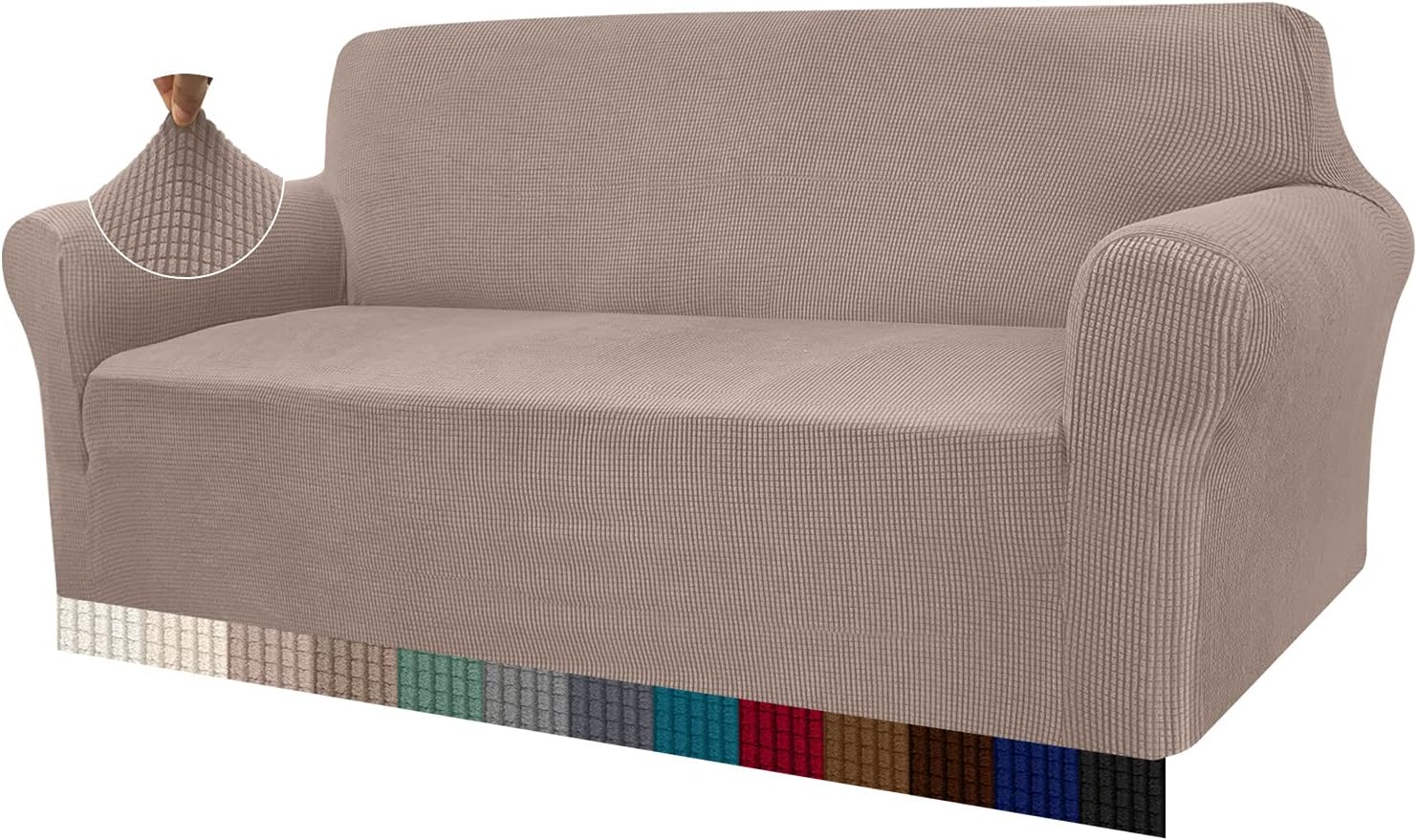 Granbest - housse canapé Jacquard élastique - 4 places - protection animaux, coloris sable
