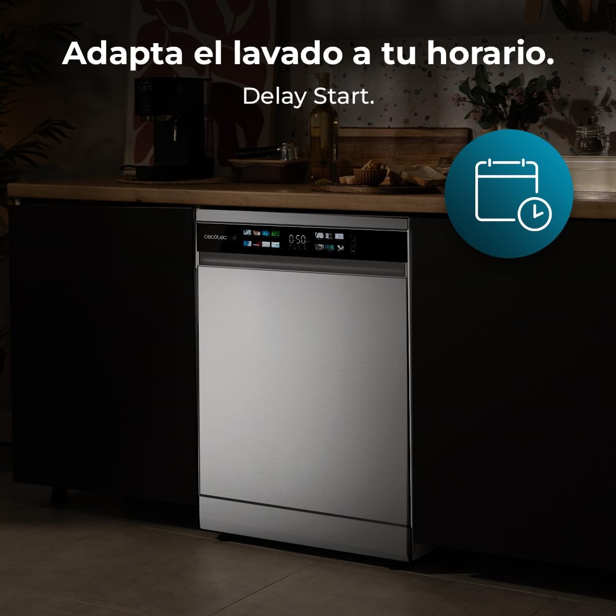 Cecotec - Bolero Aguazero 6210 - 60cm - inox, 15 couverts, écran XXL, 14 programmes D