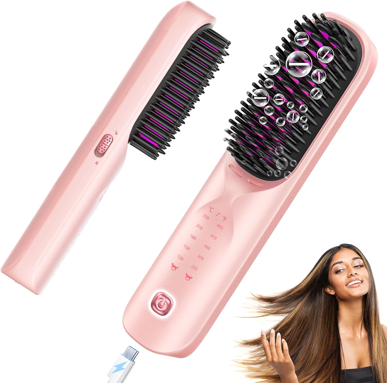 Bopcal - Brosse Lissante 3 en 1, 10000mAh, céramique, ions, sans fil