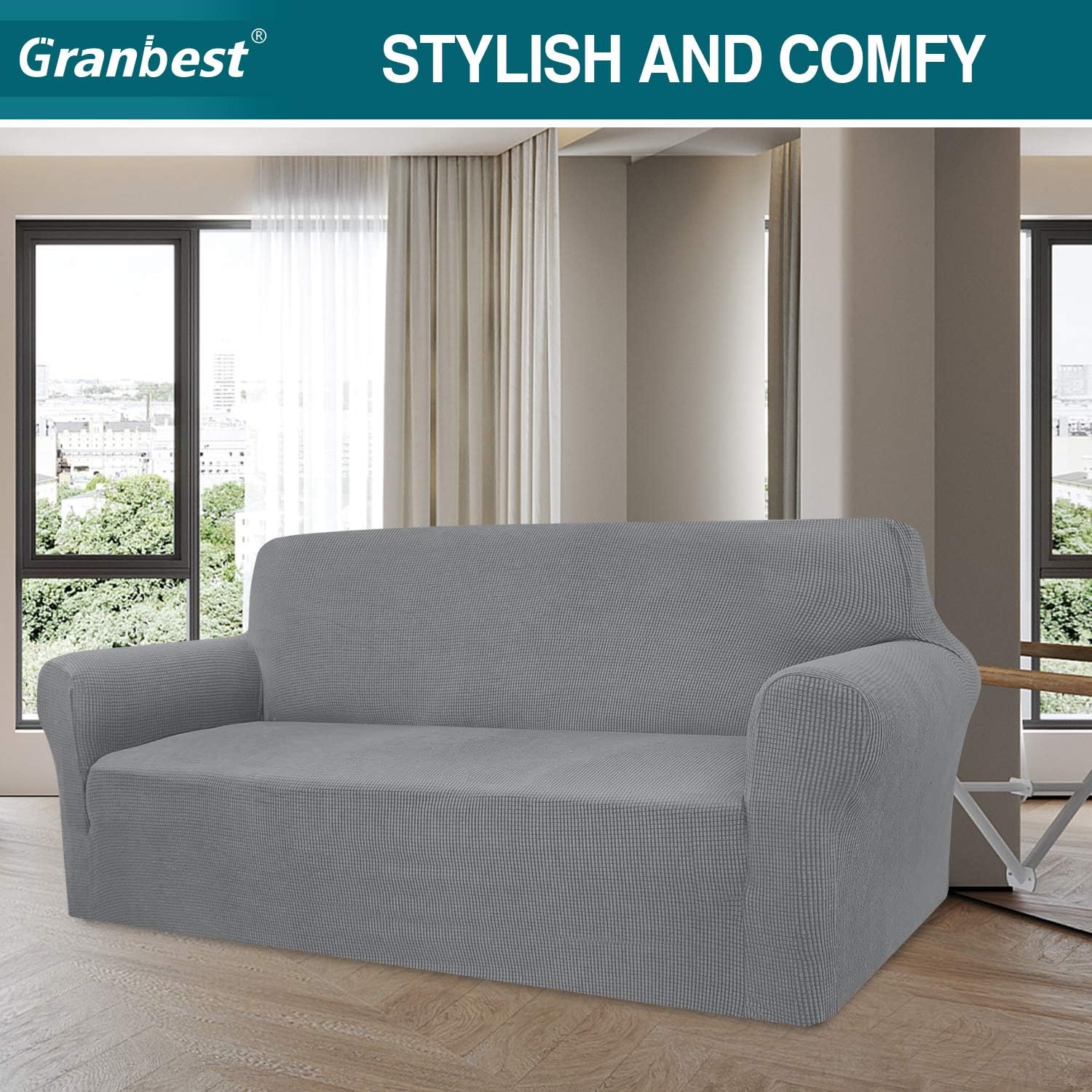 Granbest - housse de canapé jacquard élastique - protection animaux - moderne