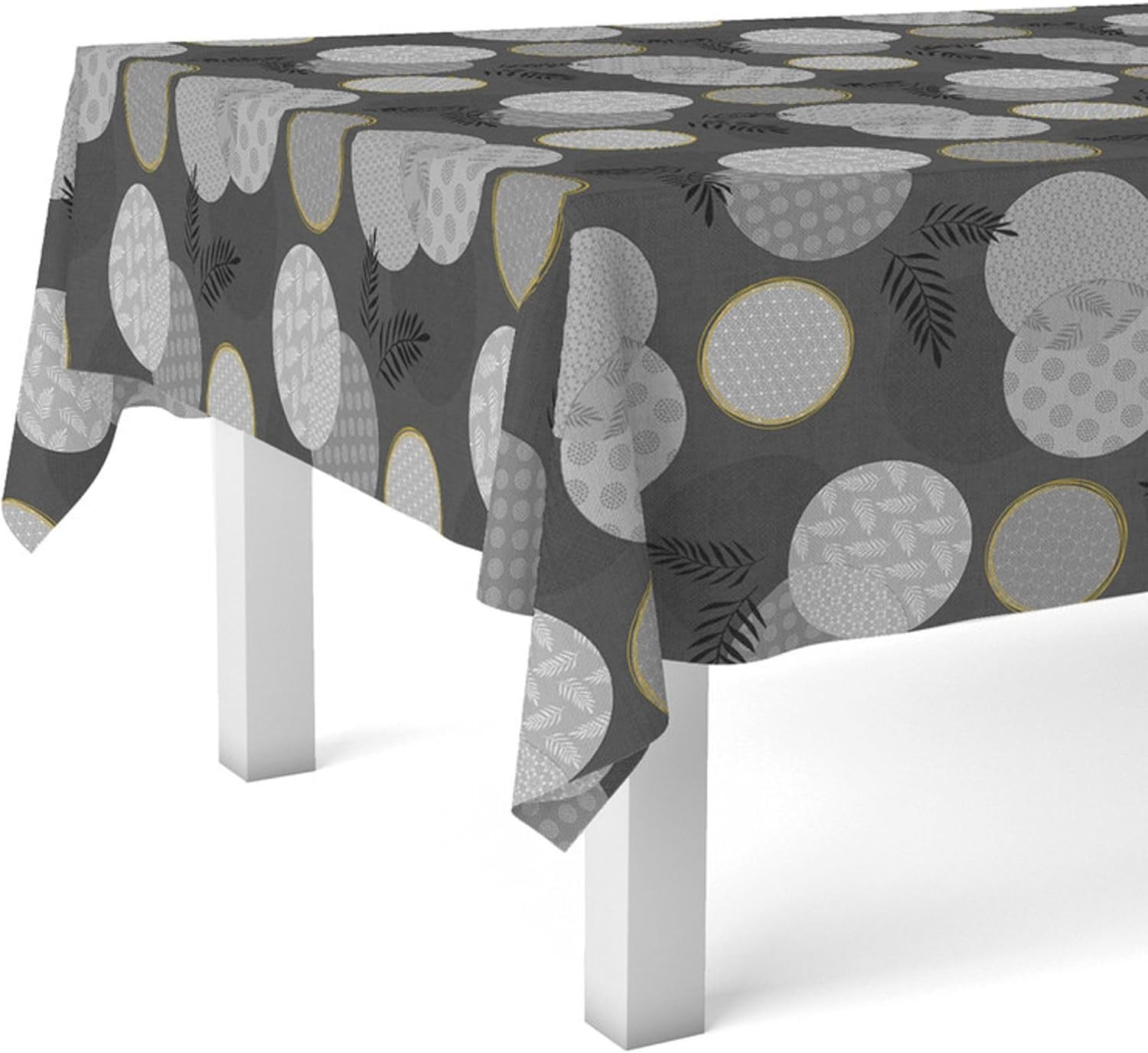 Nappe en toile cirée - rectangulaire 250x140 cm - anti-tache, imperméable, facile d'entretien