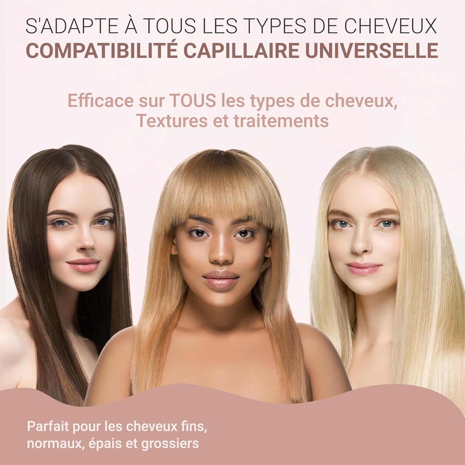 Golden Curl - Fer Lisseur 2 en 1, or, 5 ans garantie, lisse & boucle