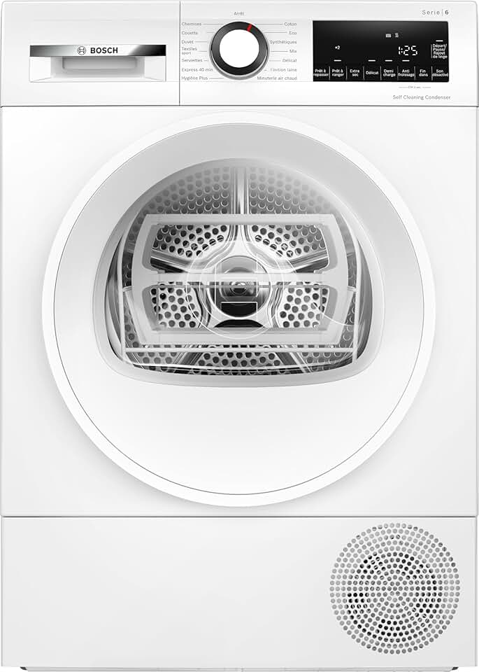 Bosch Série 6 sèche-linge pompe à chaleur 9 kg blanc WQG13500FR