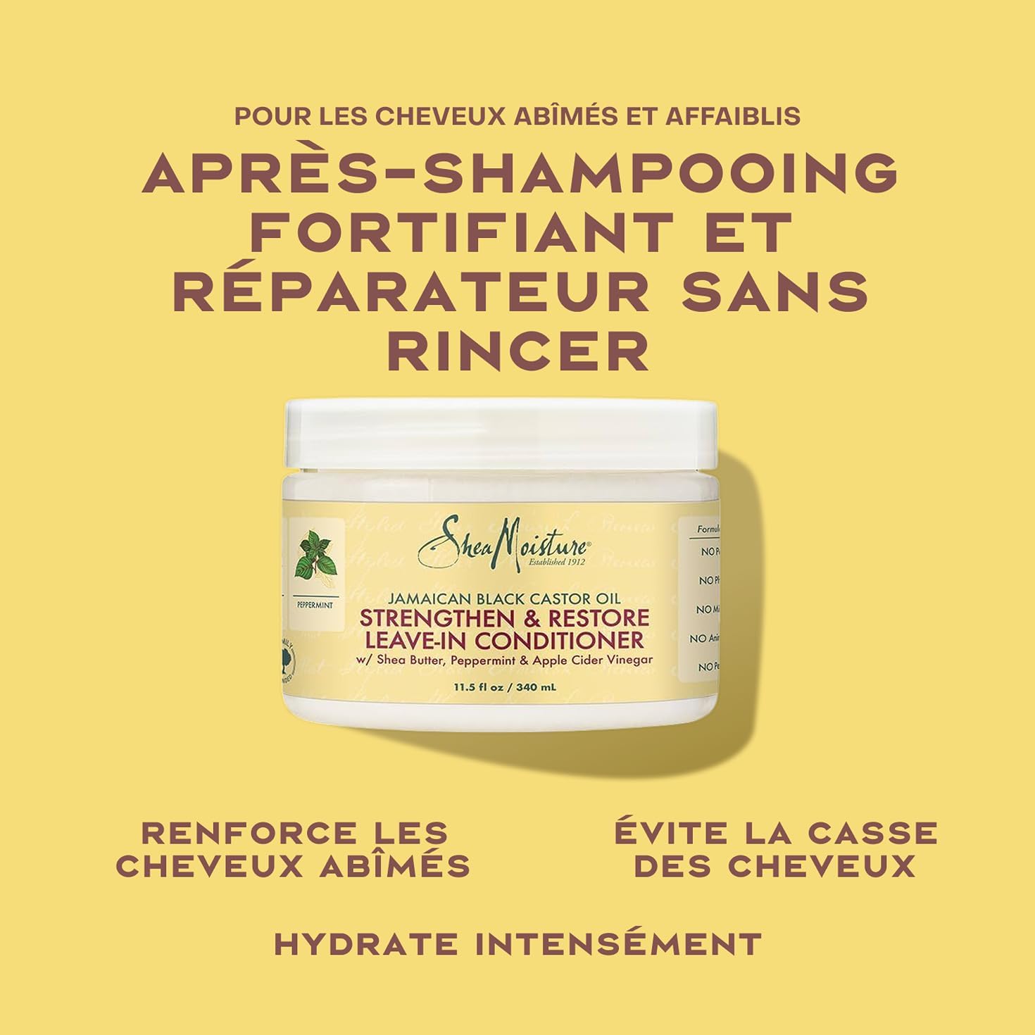 SheaMoisture - Jamaican Black Castor - 384ml+431ml - shampoing, soins renforçants