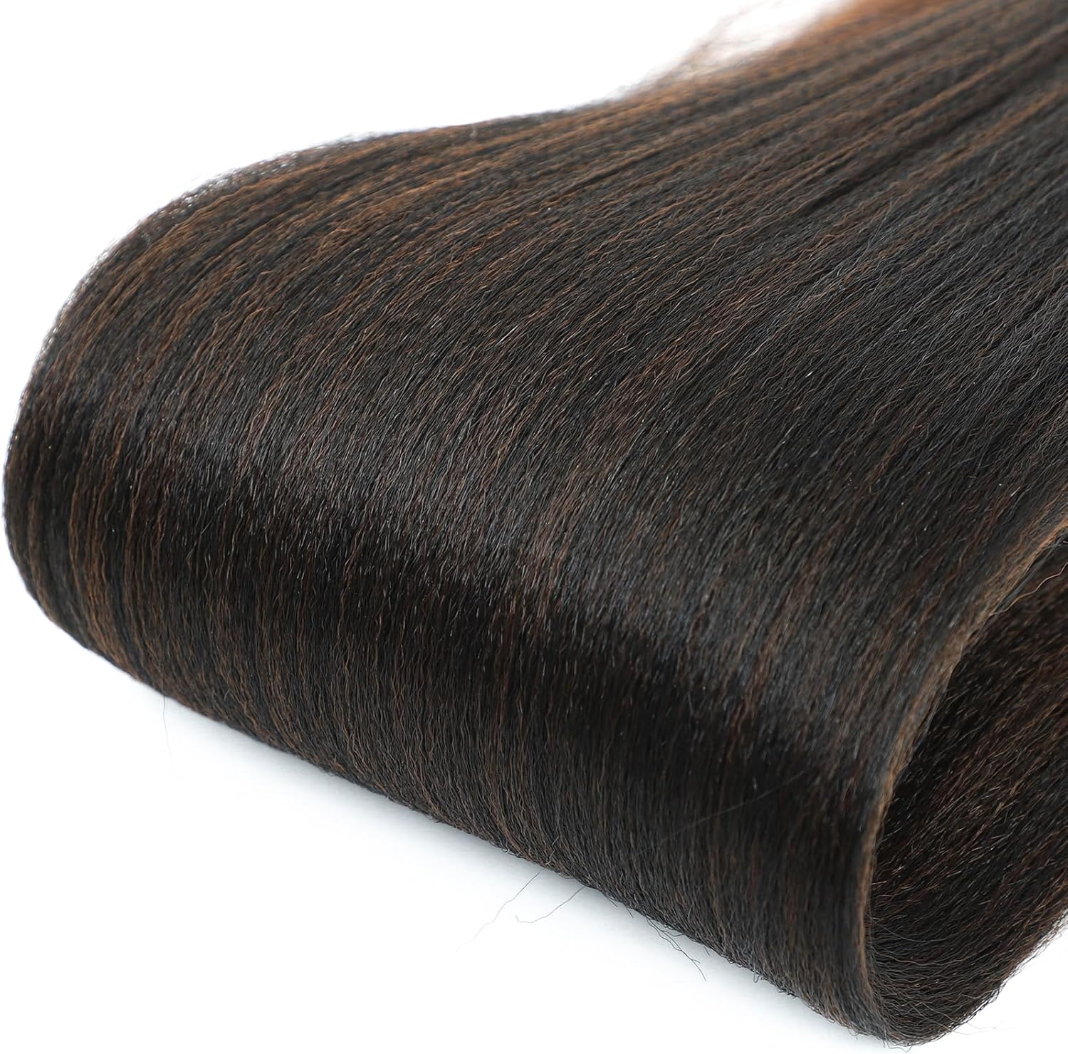 Extensions cheveux synthétiques - lot de 6 - 76 cm - doux, sans nœuds, ombré Yaki T1B/30
