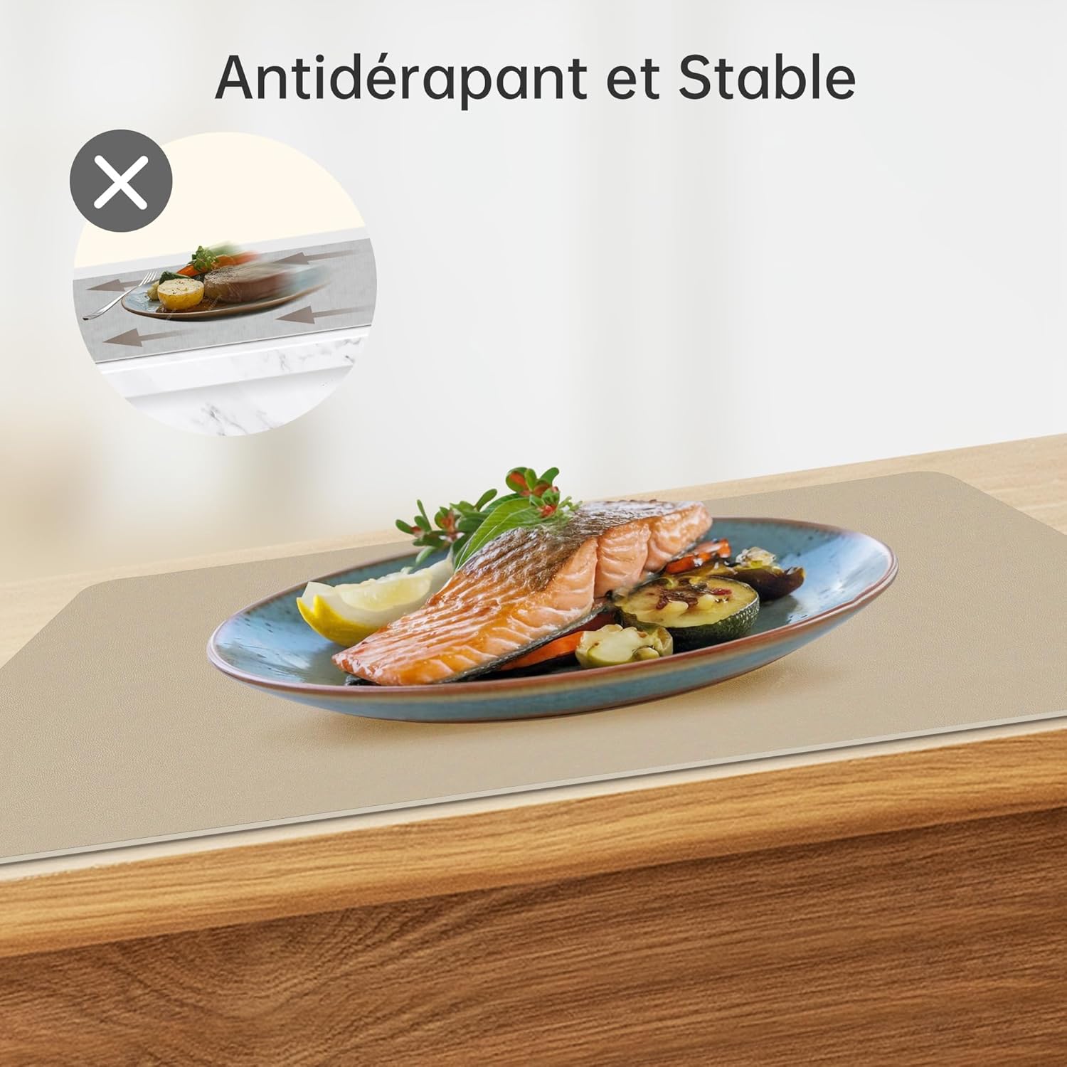 KitchenBoss - Set de Table Double Face - 43x30cm - Lavable, antidérapant, résistant à la chaleur