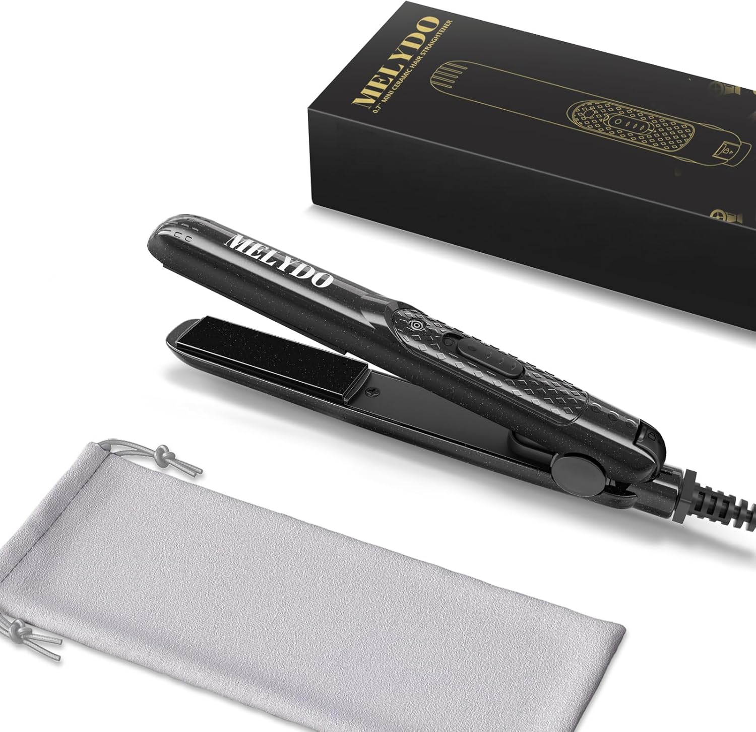 Mini lisseur cheveux courts - portable céramique 210°C, double tension, chauffage rapide