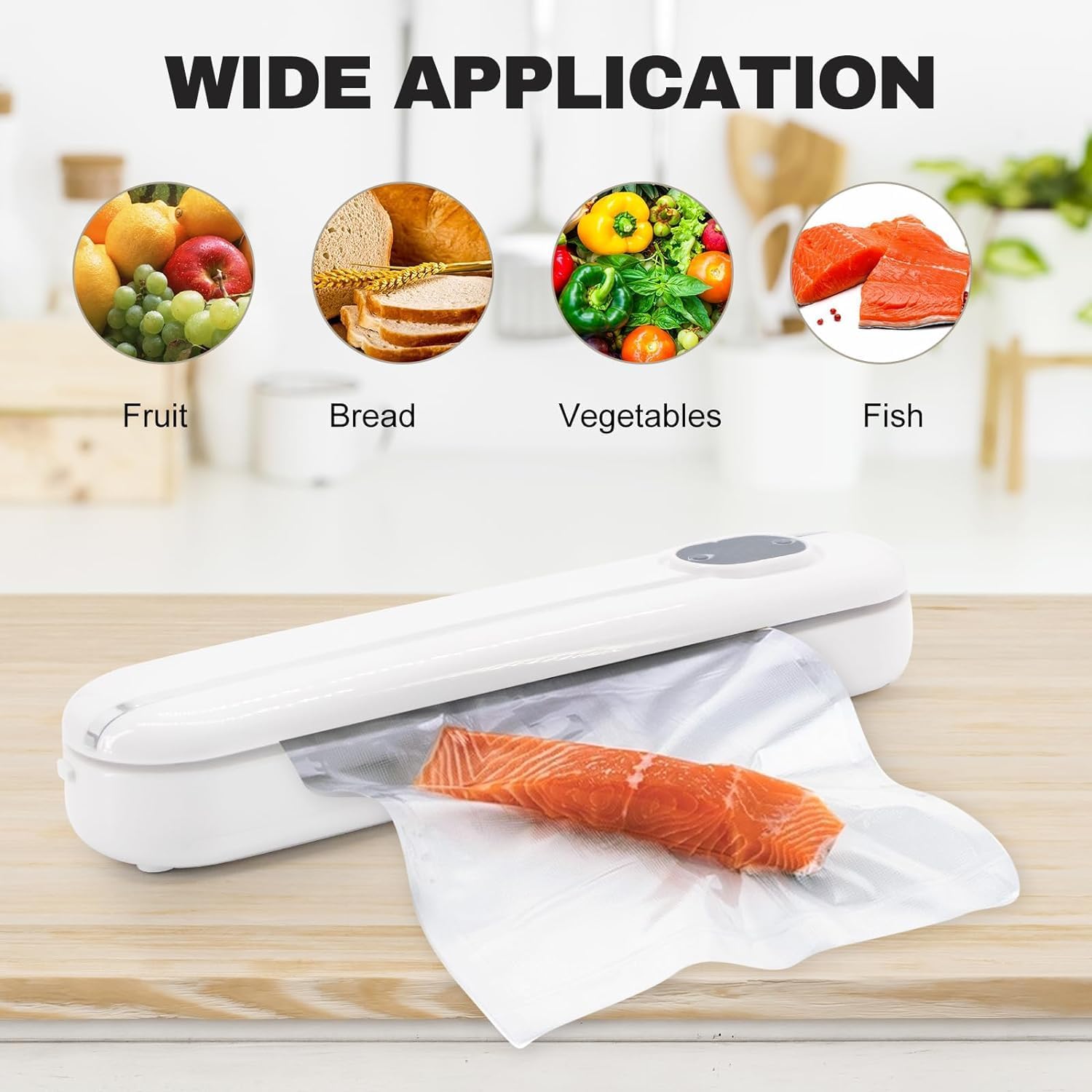Machine sous vide alimentaire 5 en 1, 100 sacs inclus, mode sec/humide
