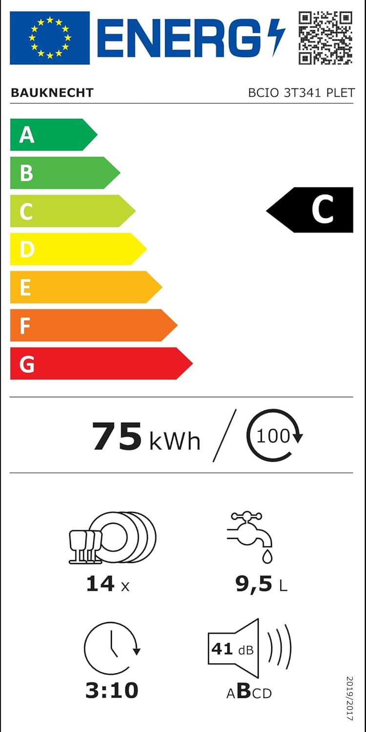 Bauknecht -  intégrable 60cm, 14 couverts, PowerClean