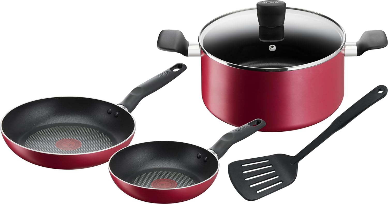 Tefal - Super Cook - lot 5 pièces 20/24 cm, antiadhésif, Thermo-Signal, B460S584