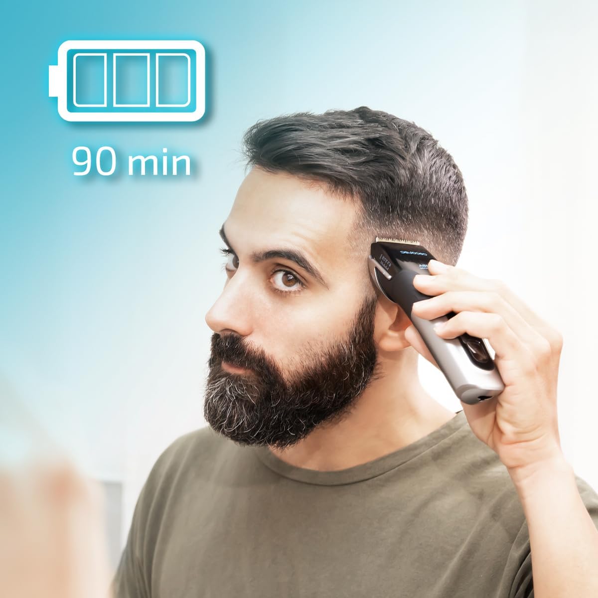 Cecotec - Bamba PrecisionCare - tondeuse 30mm, titane, sans fil, 90min, écran
