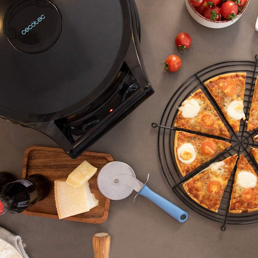 Cecotec - Fun Pizza&Co - Ø31cm - 1800W, grill, timer 30min, rockstone, plaques 180°