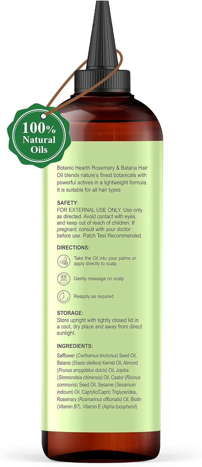 Botanic Hearth - huile capillaire romarin/sureau - 200ml - cheveux forts, sans paraben