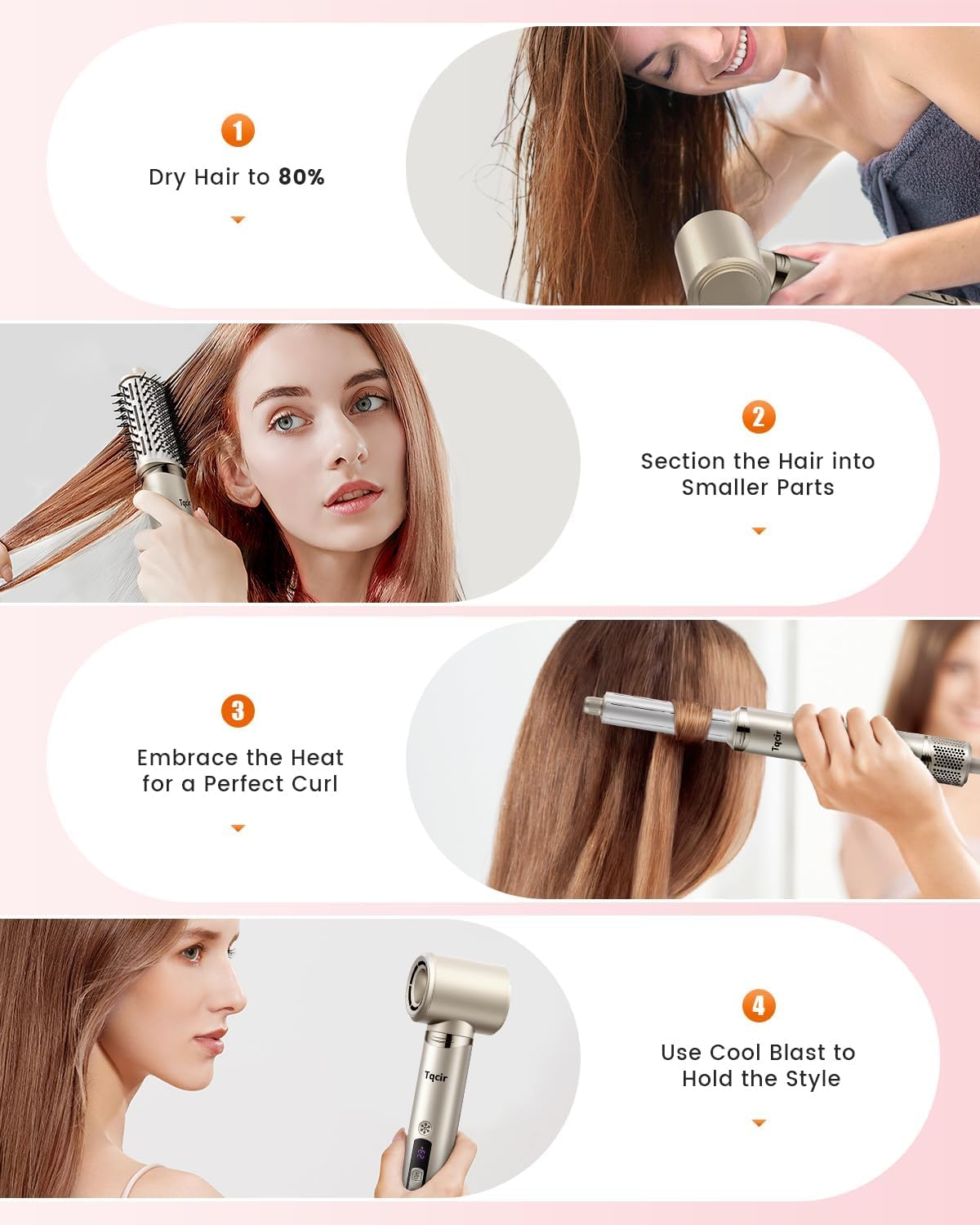 Air Styler 8 en 1 - FlexStyle - étui inclus - boucleurs, brosses