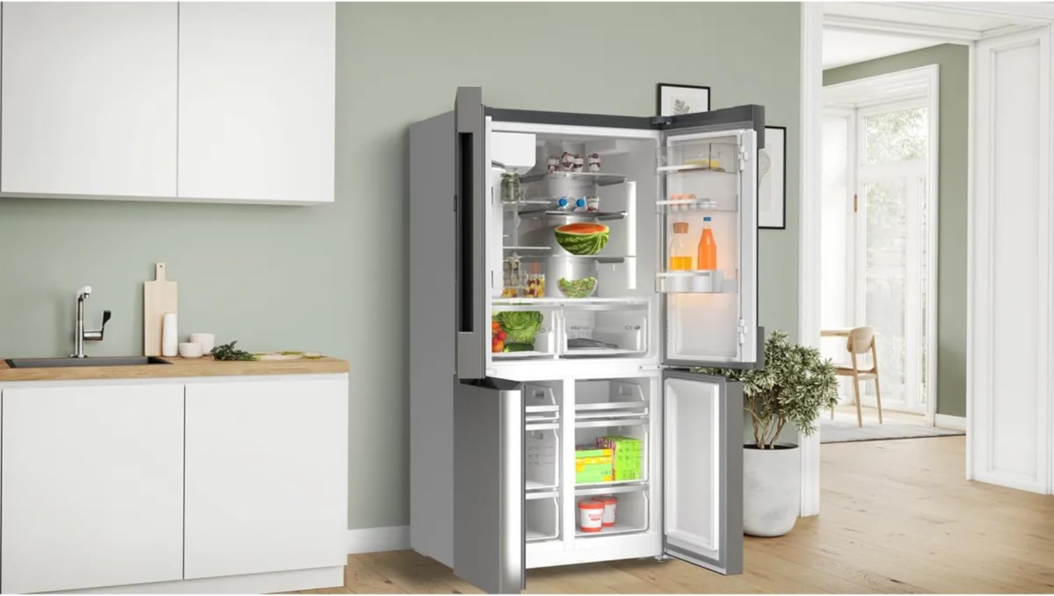 Bosch - série 6 - 183x90,5 cm - réfrigérateur américain inox 574 L - KFD96APEA