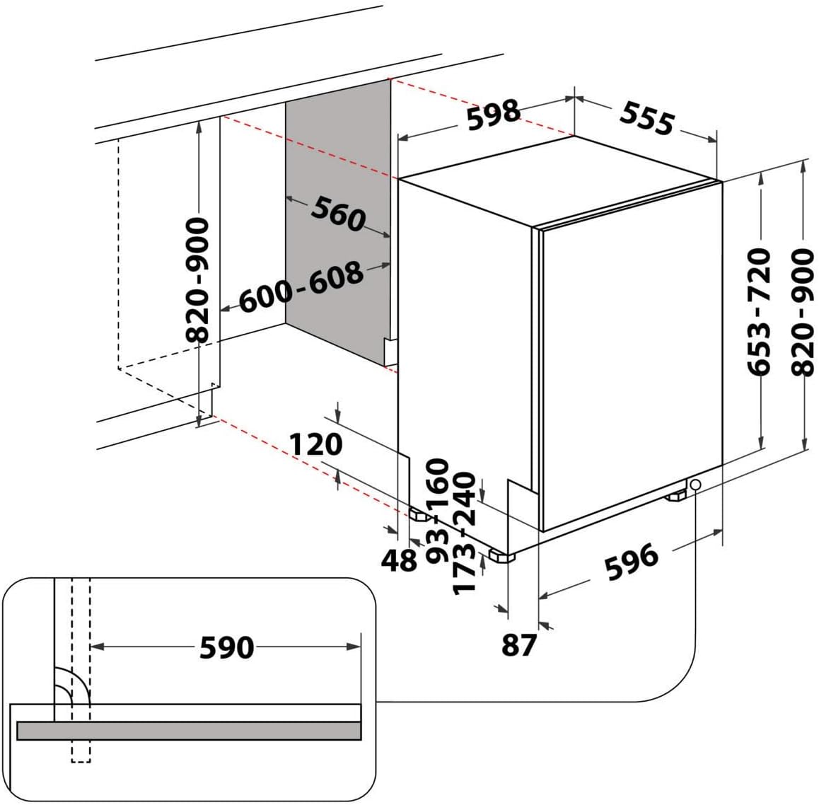 Bauknecht -  intégrable 60cm, 14 couverts, PowerClean