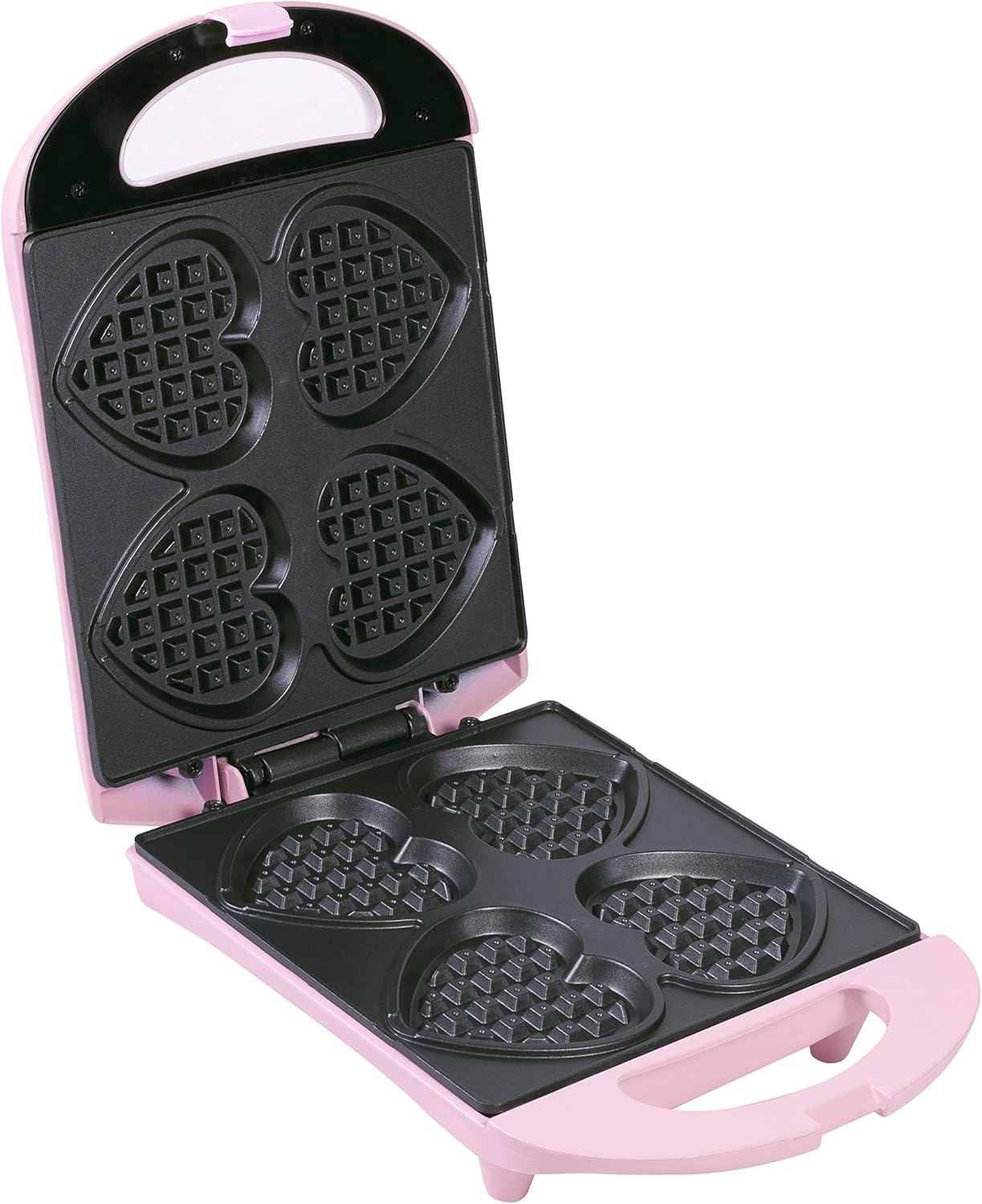 Bestron - Sweet Dreams - compact - gaufres cœur sur bâtonnet, rétro, 780W, rose