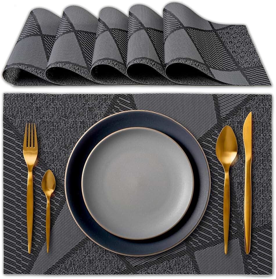 IPEA - sets de table - 45x30cm - lavable, antidérapant, résistant chaleur