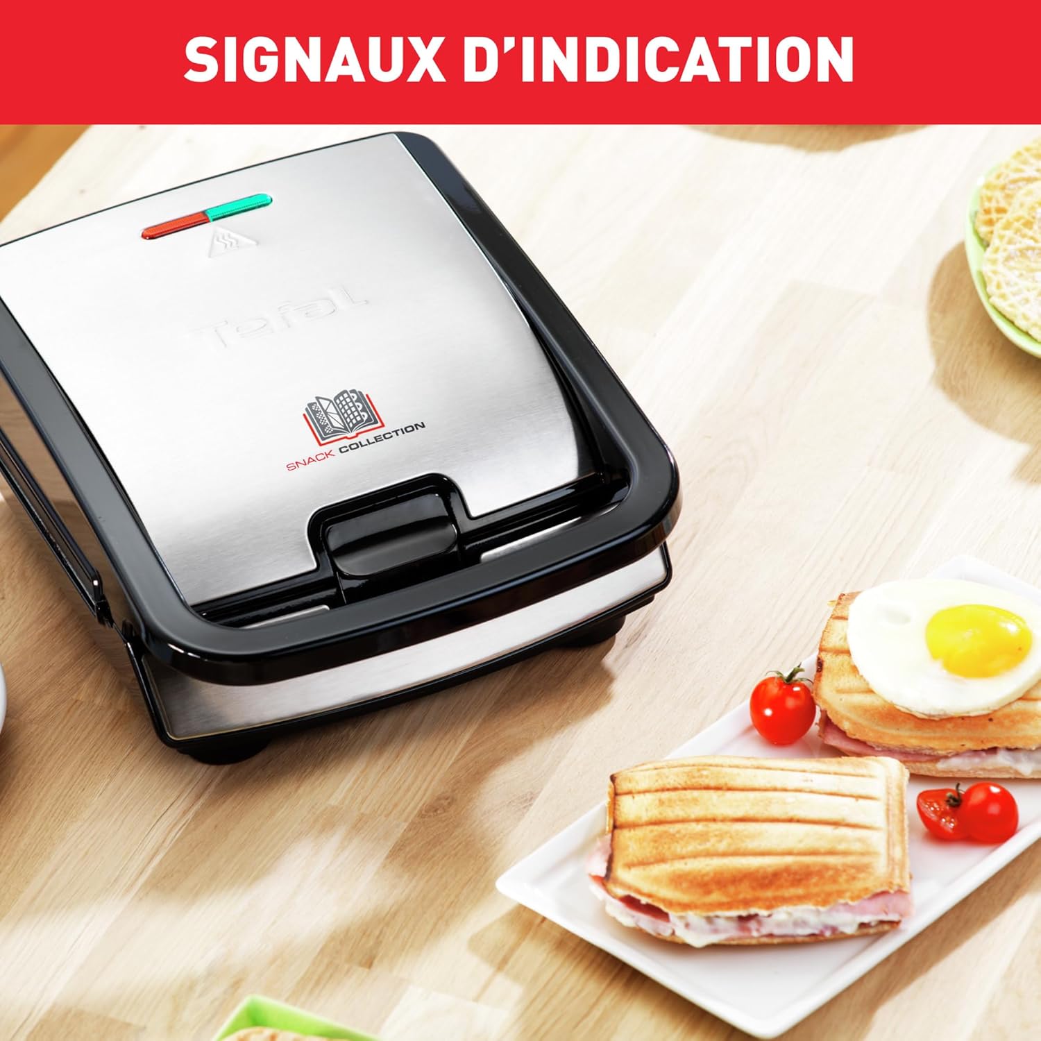 Tefal - Snack Collection - 2 plaques incluses, rangement facile, SW852D12