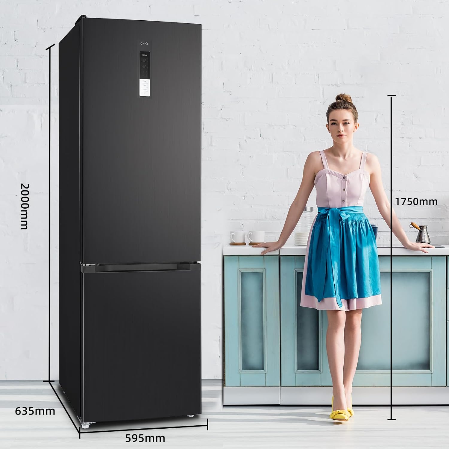 CHIQ -  356L, inox, no frost,