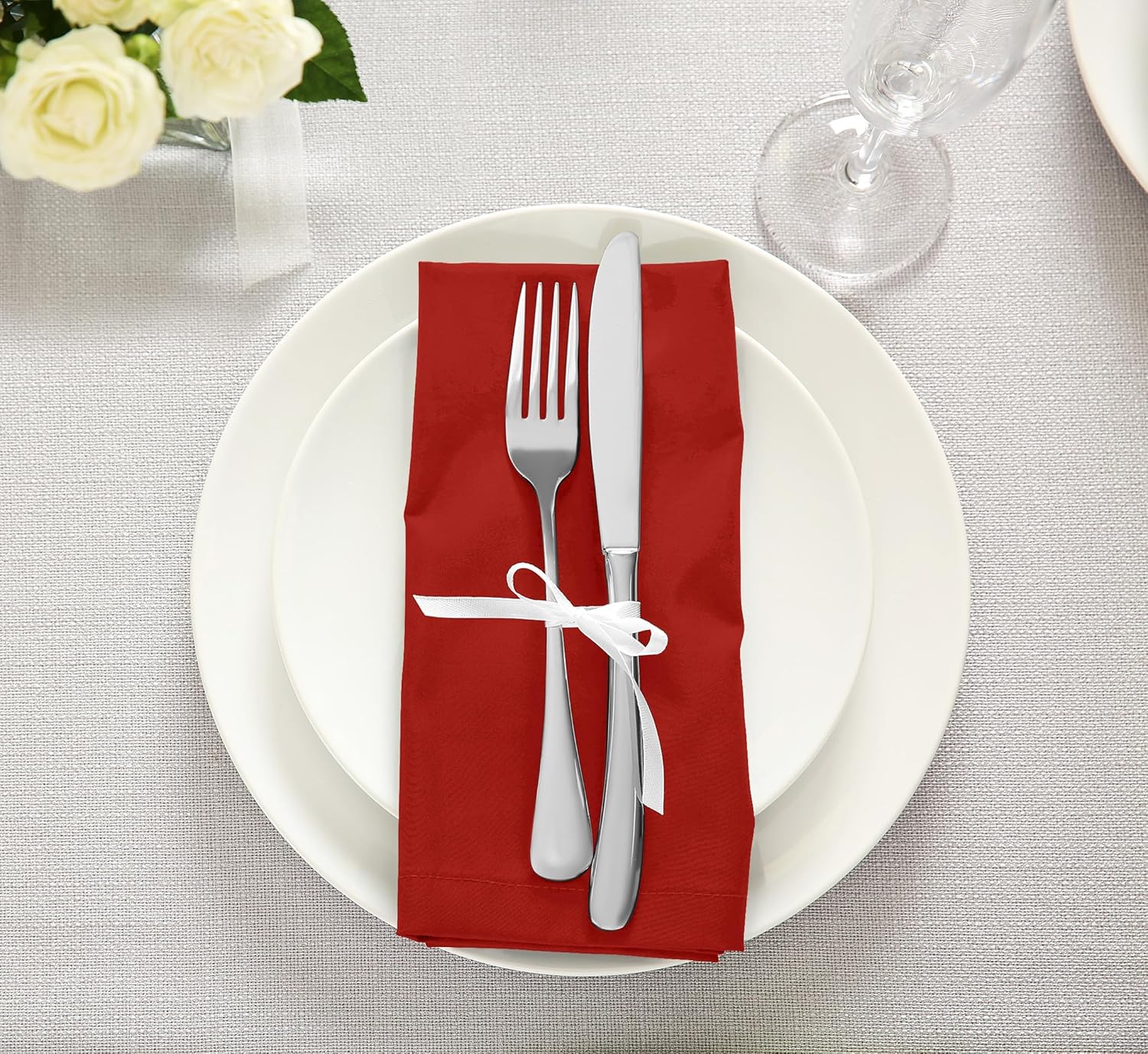 Utopia - Serviettes de Table Série Classique - 46x46 cm - Coton mélangé réutilisable, lot de 12