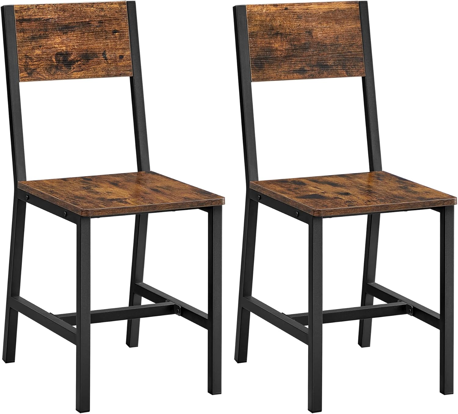 VASAGLE - chaise salle à manger lot de 2 - acier robuste - style industriel LDC092B01V1