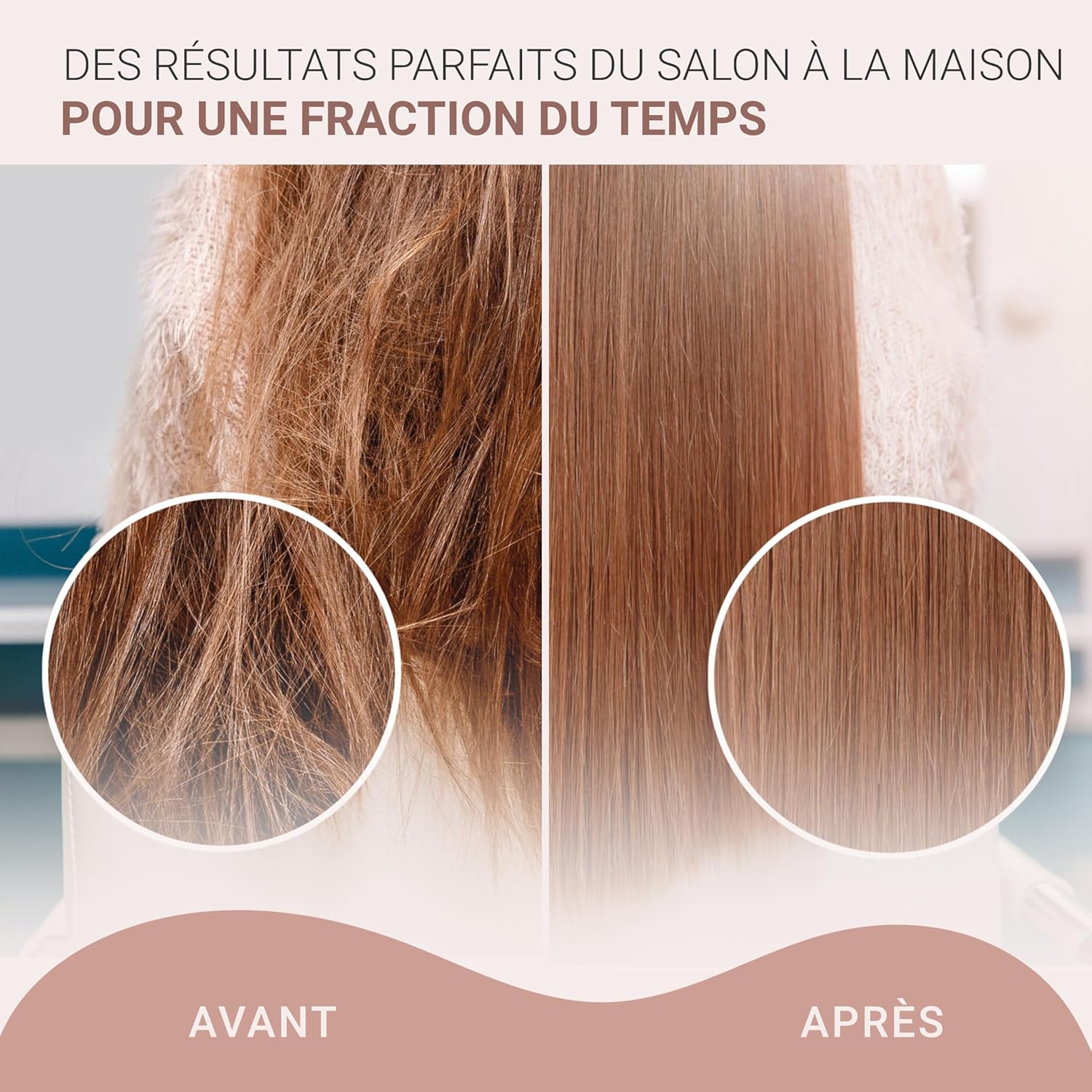 Golden Curl - Fer Lisseur 2 en 1, or, 5 ans garantie, lisse & boucle
