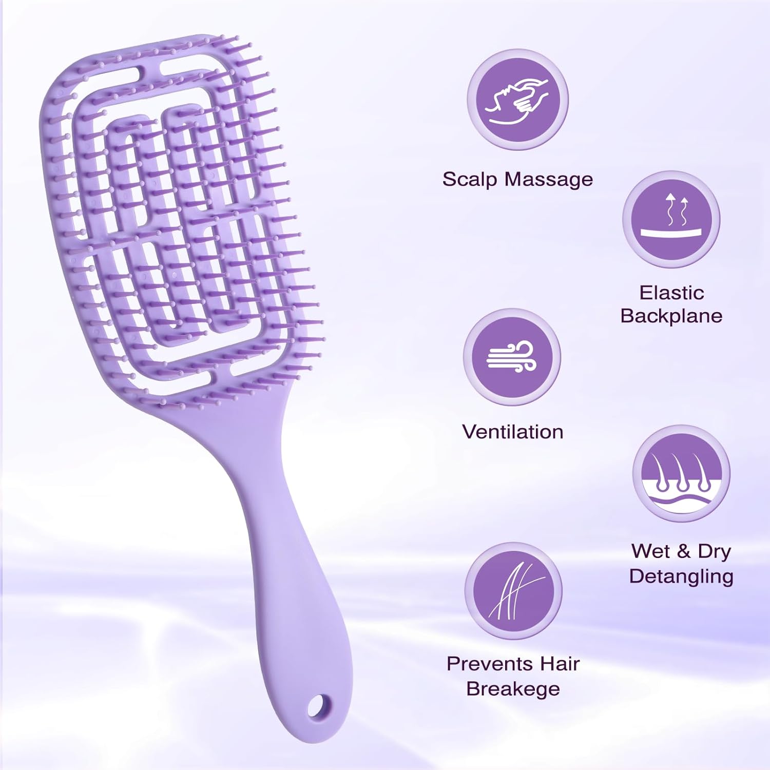 Brencco - Brosse démêlante magique cheveux bouclés anti-casse
