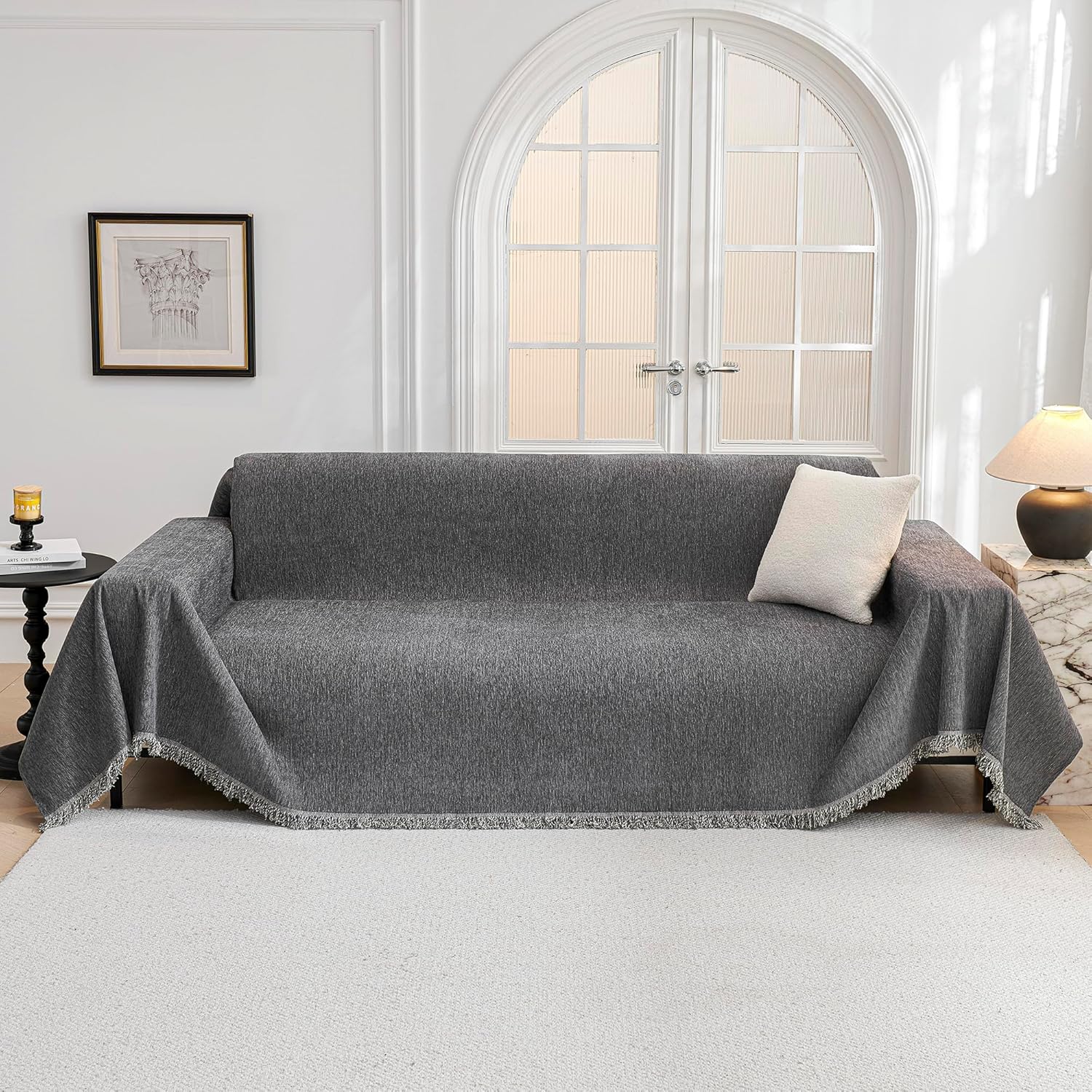 MYSKY HOME - housse canapé - 230x300cm - anti-rayures, protection animaux