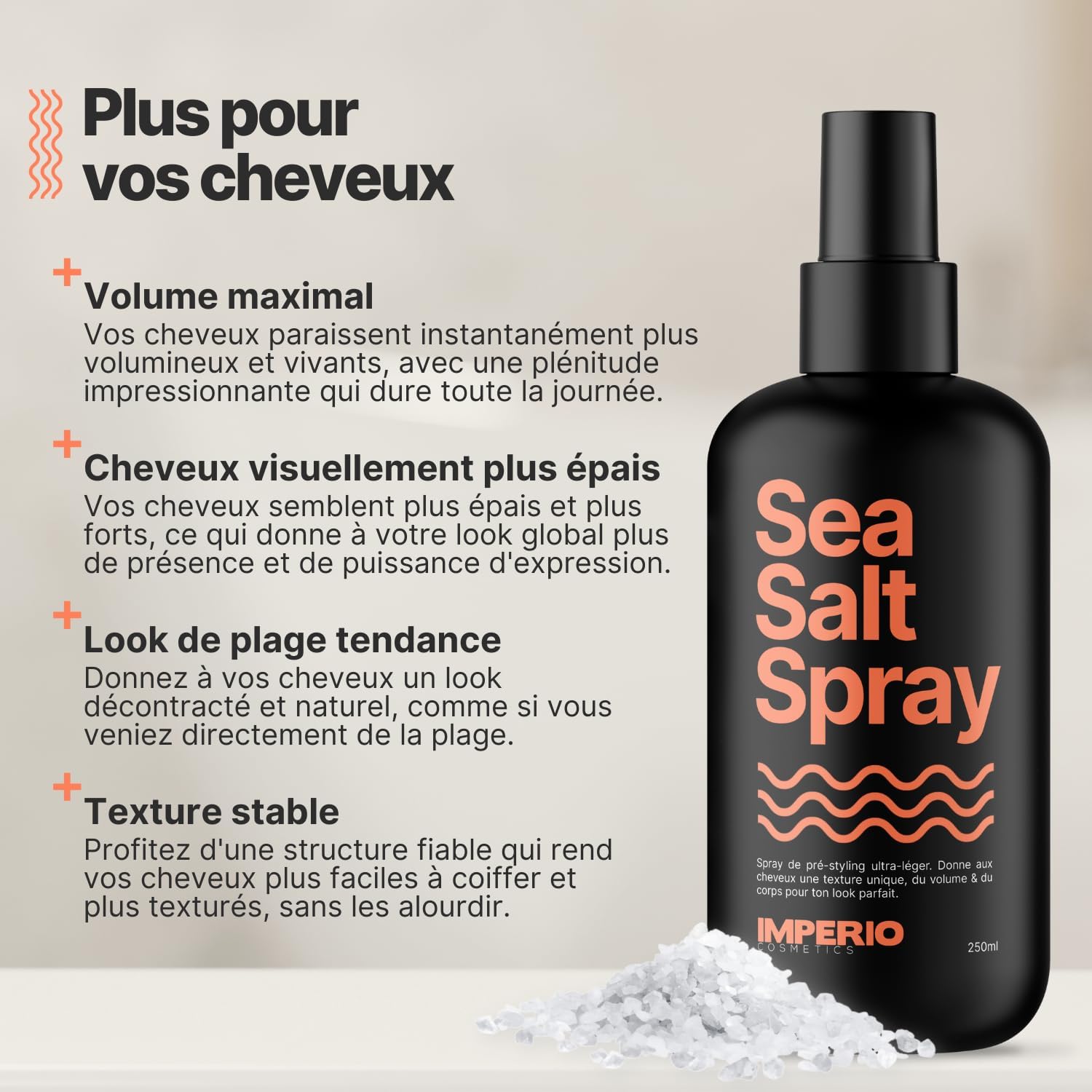 IMPERIO - Sea Salt Spray - 250ml - volume, texture, beach waves