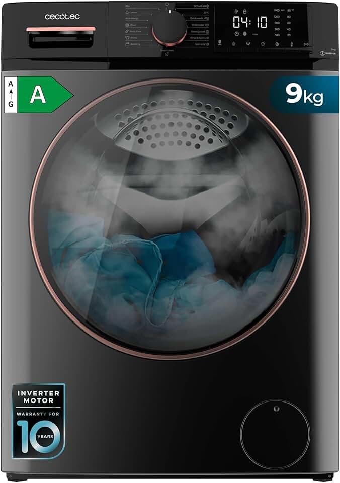 Cecotec - 9kg - 1400rpm, vapeur,