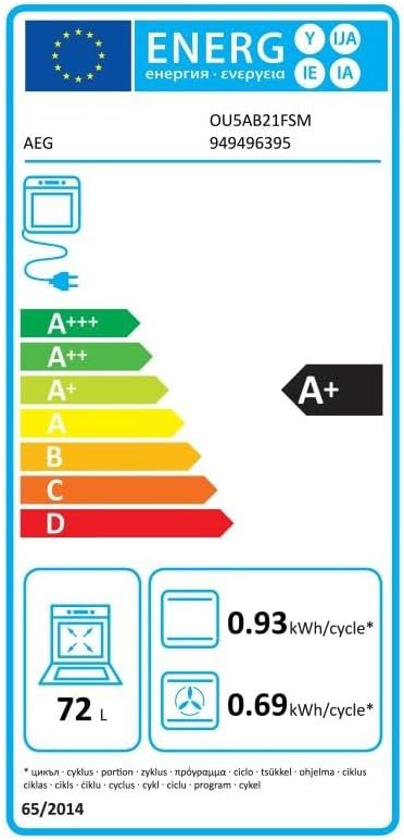 AEG - four multifonction série OU5 - 72L, AquaClean, inox, OU5AB21FSM