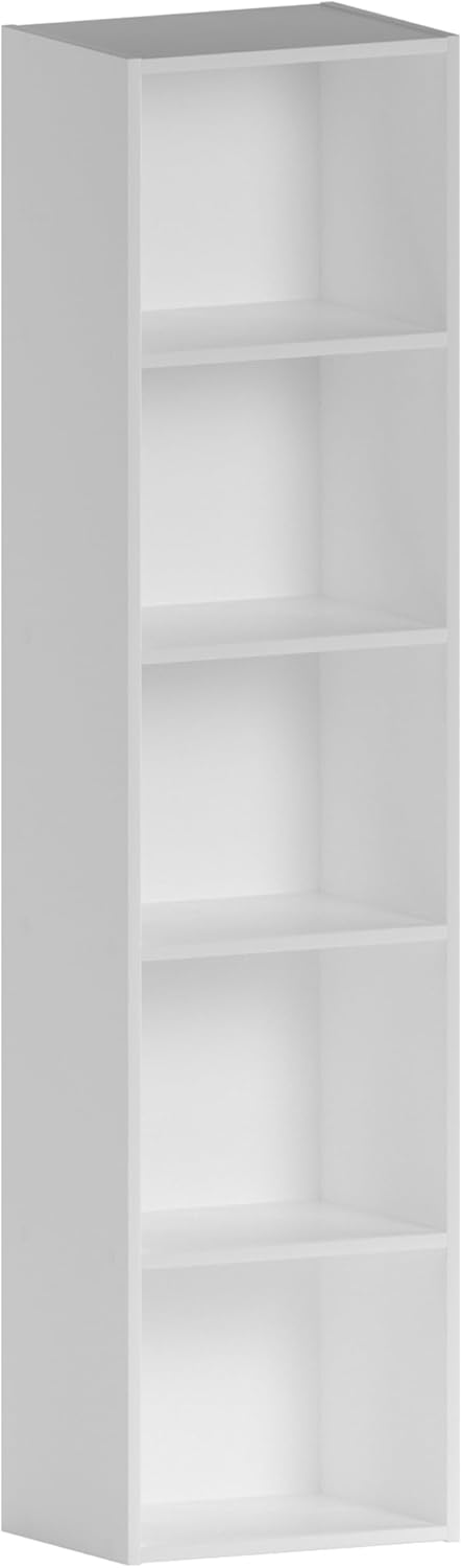 Vida Designs - Oxford bibliothèque 5 étagères blanc, bureau, séjour