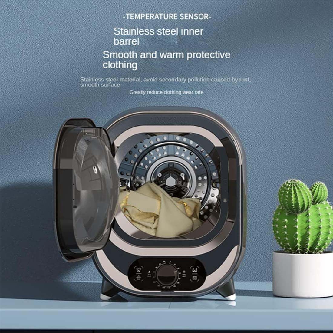 Mini séchoir portable – 5kg – compact, frontal, condensateur – montage comptoir/mural