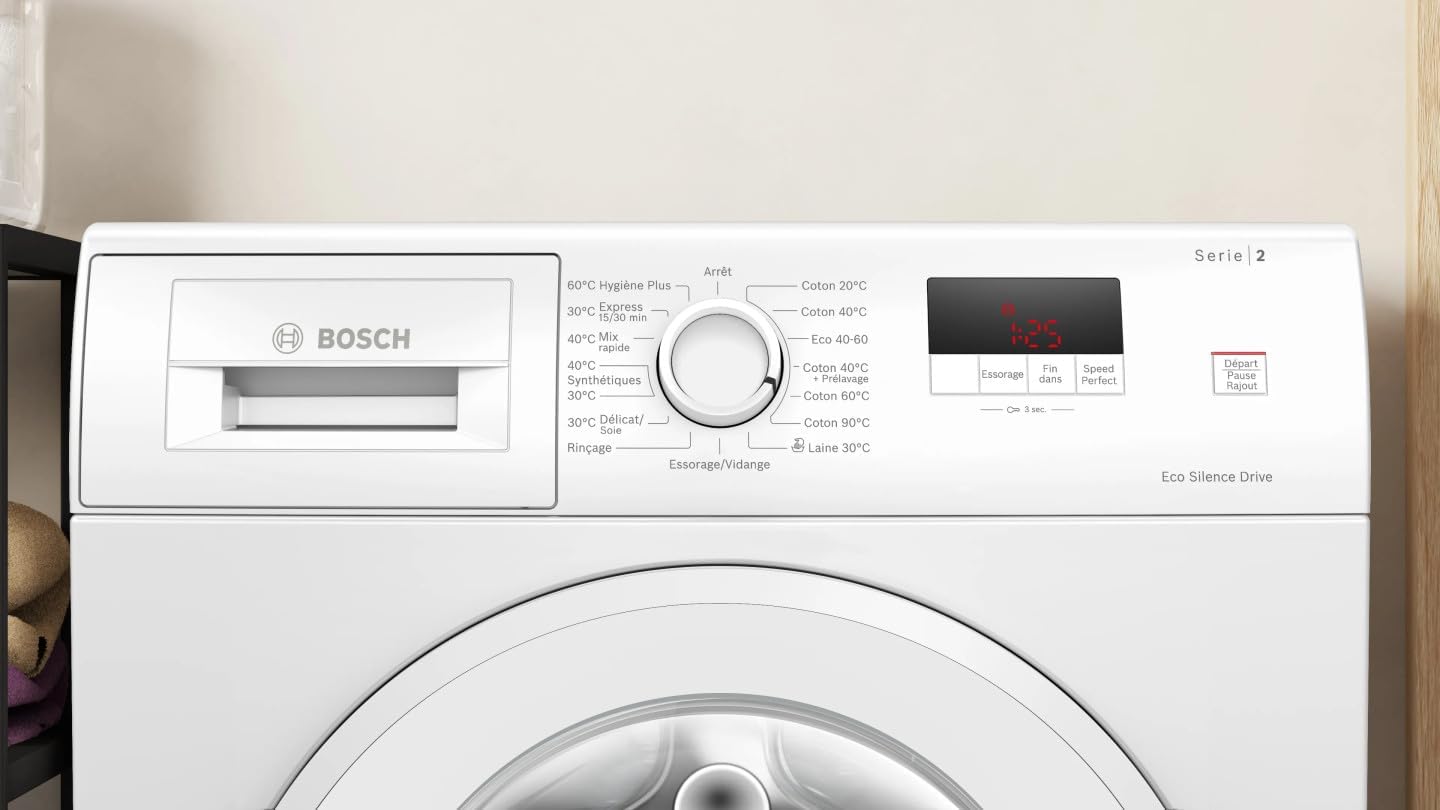 Bosch – Série 2 – 7 kg, 1200 trs/min, EcoSilence, 44L – WGE02201FR