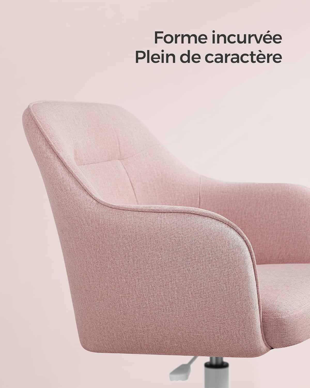SONGMICS - fauteuil ergonomique - réglable, tissu coton-lin, 110 kg - OBG019P01