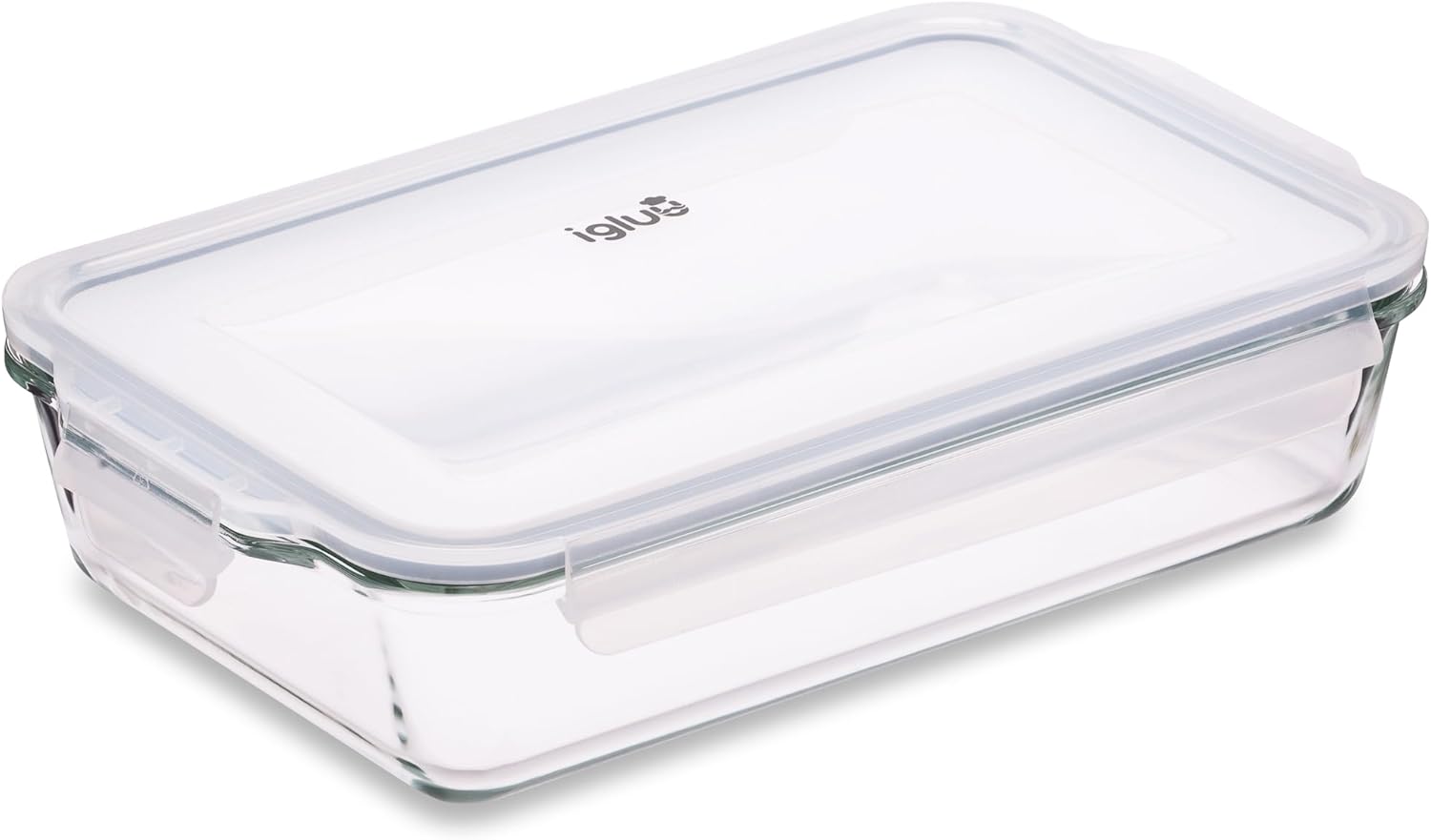 Igluu - plat à lasagnes en verre borosilicate - 2,2 L - hermétique, compatible four et micro-ondes