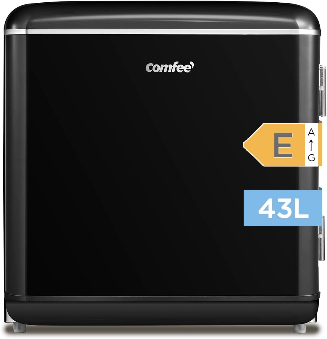 Comfee' - mini réfrigérateur rétro 47L, faible bruit, thermostat réglable, RCD50BL2EURT(E)