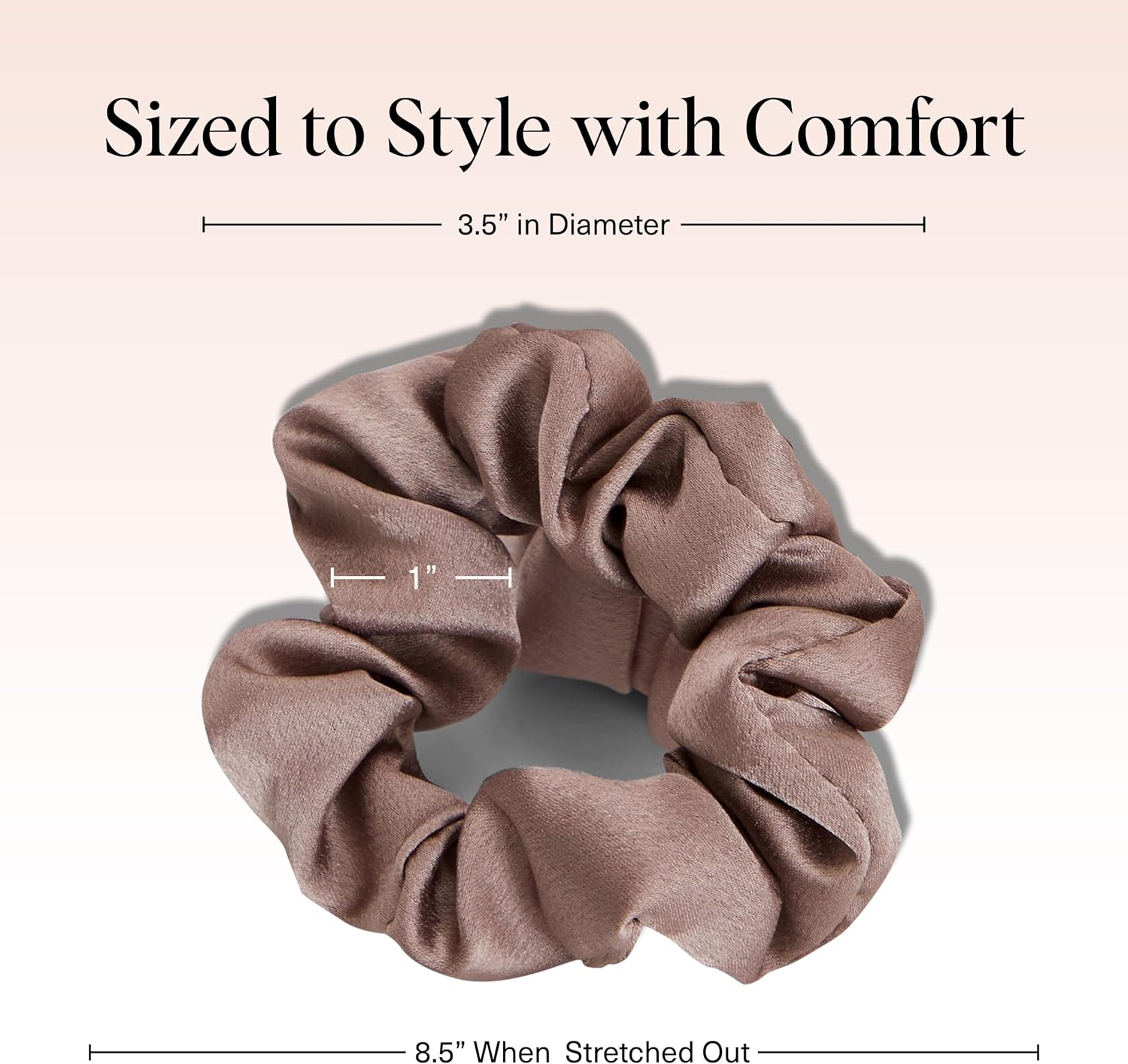 Kitsch - Chouchous satin femme, 5 pièces - élastiques anti-plis, adaptés jour/nuit, tous cheveux