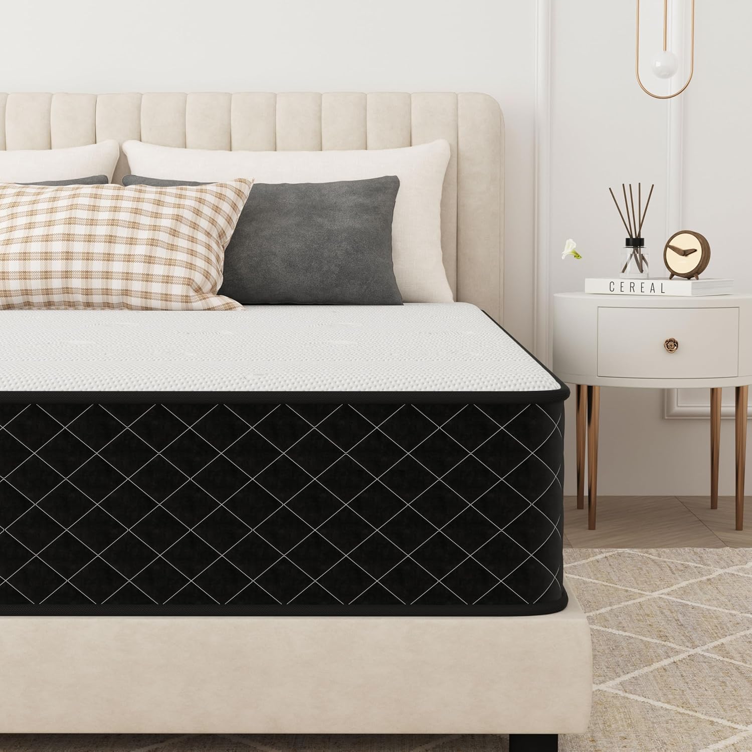 PurrJoys - matelas 180x200 cm 25cm, 7 zones, ressorts H3/H4, Oeko-TEX