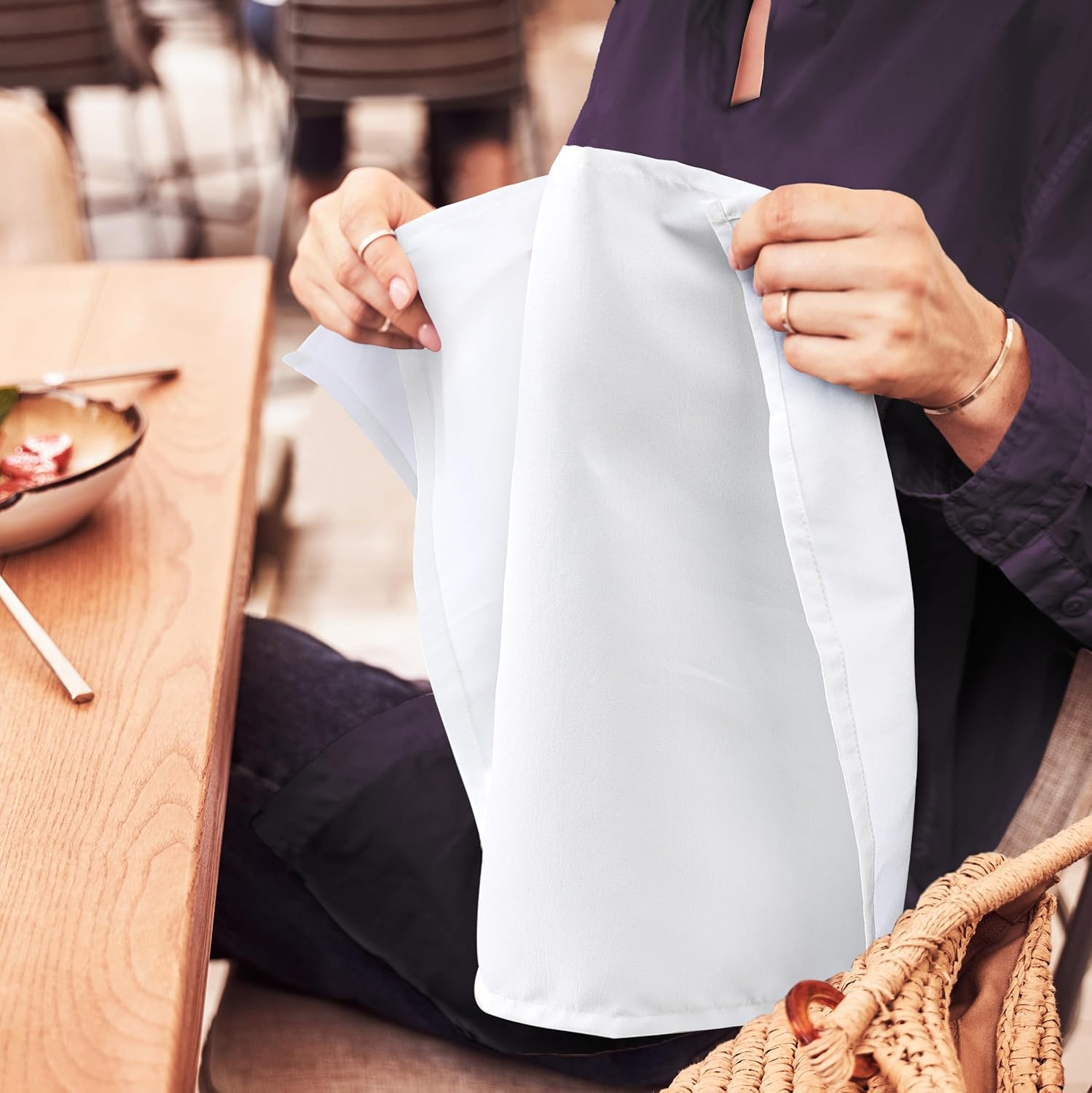 Kichly - serviettes tissu lot de 24 - 50x50cm - réutilisables, douces