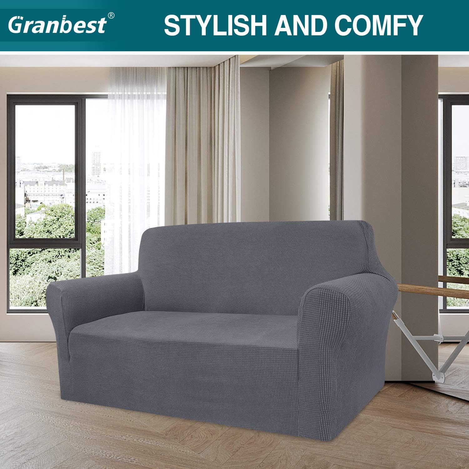 Granbest - housse de canapé Jacquard - extensible - anti-animaux