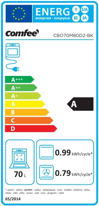 COMFEE - Four Encastrable Multifonction - 60cm - chaleur tournante, affichage digital