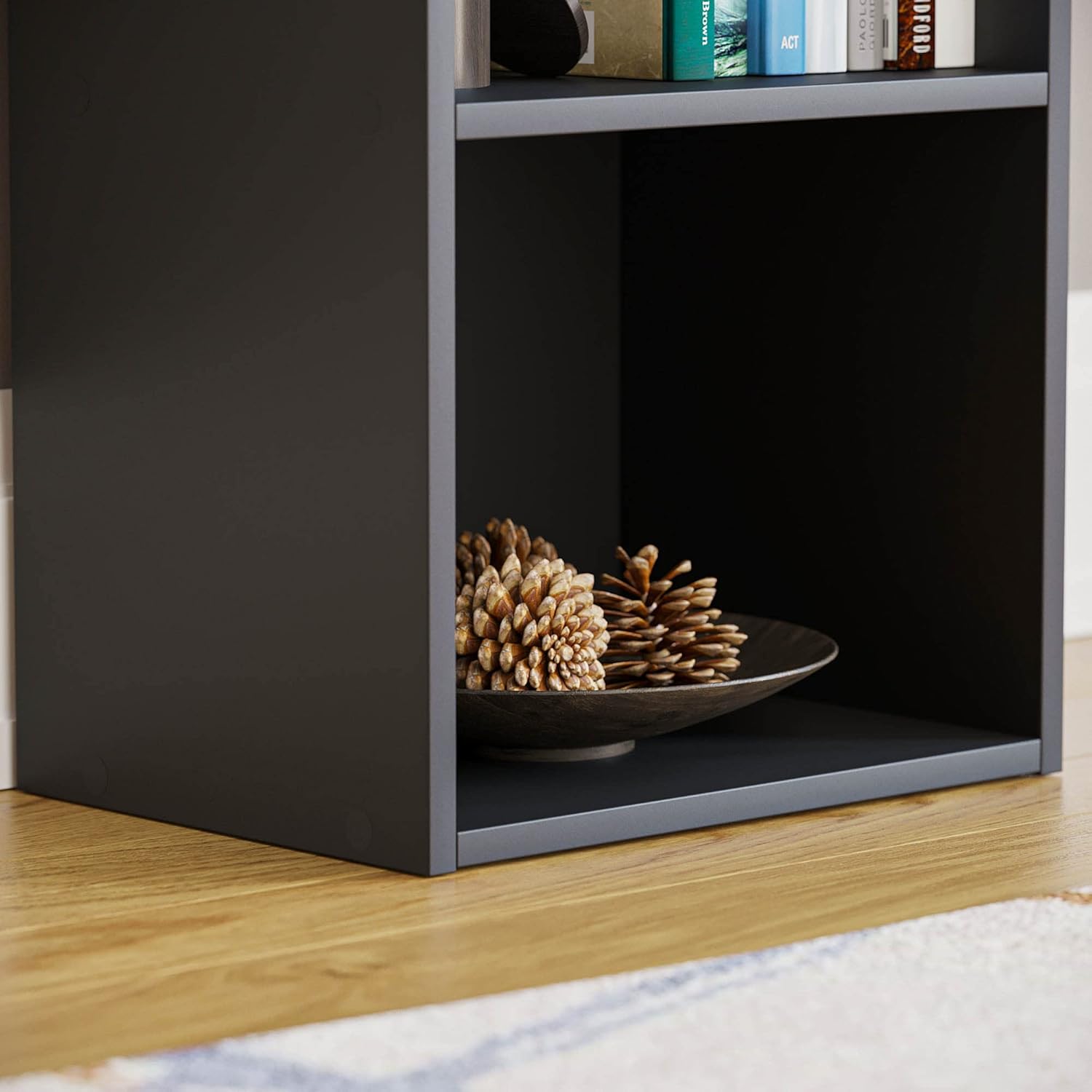 Vida Designs - Oxford série - 106x32x24 cm - bibliothèque 4 niveaux noire
