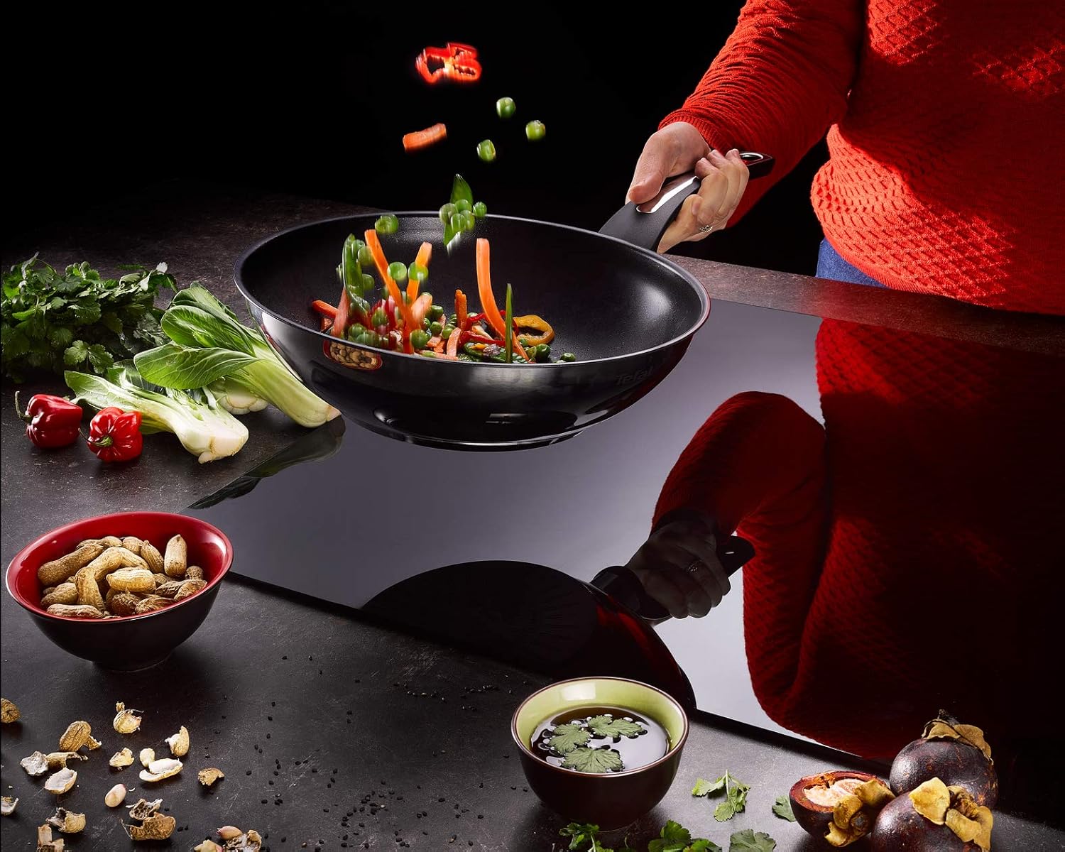Tefal - Emotion - wok 28cm - antiadhésif, induction, garantie 10 ans, E3001904