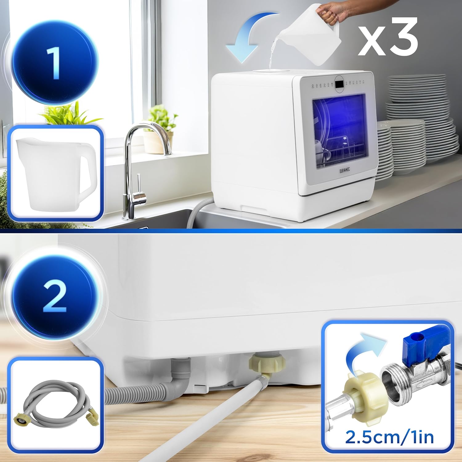 Duronic -compact, 950W, 7 programmes, séchage efficace