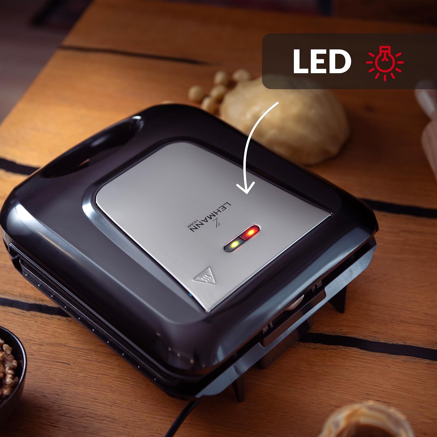 Lehmann - Boulangerie électrique 1700W, 24 noix, anti-adhésif, compact