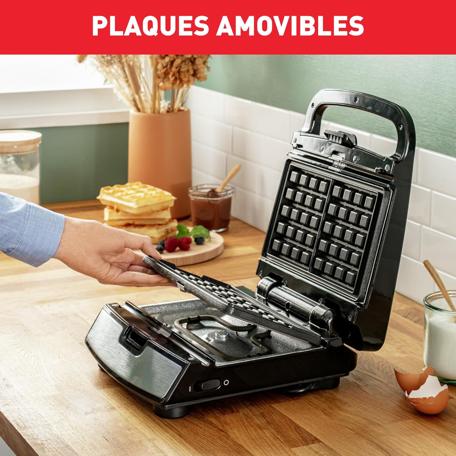 Tefal - Snack Collection - plaques amovibles, 4 coffrets, antiadhésif, facile à ranger - SW854D16