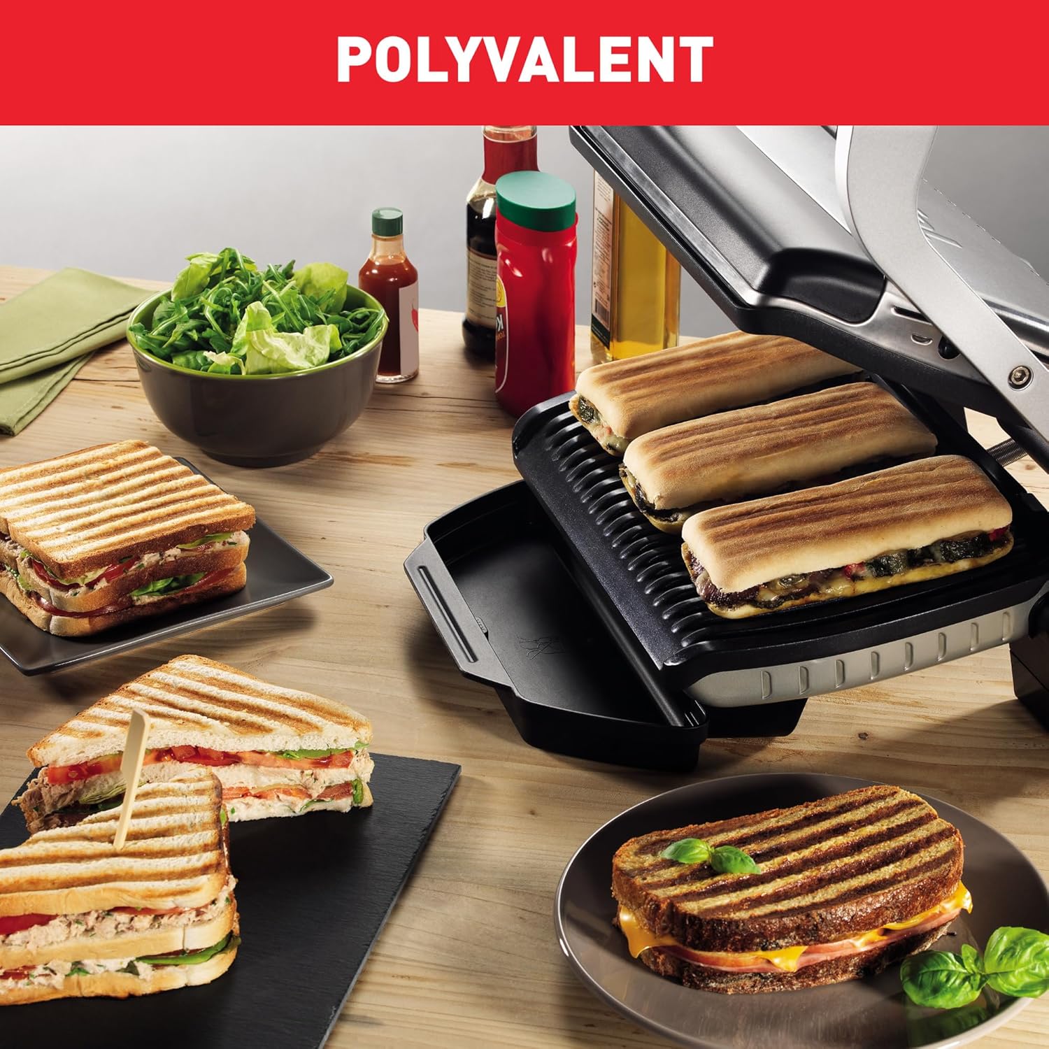 Tefal - Optigrill+ série - 4 personnes, 6 programmes, mode manuel, GC712D12